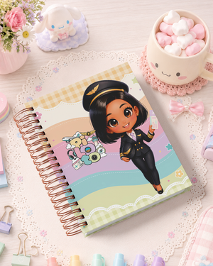 Pack de Portadas Piloto  Sobrecargo  Aeromoza - Sweet Rainbow