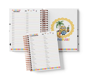 Libreta de Tandas 25 Participantes - Minions