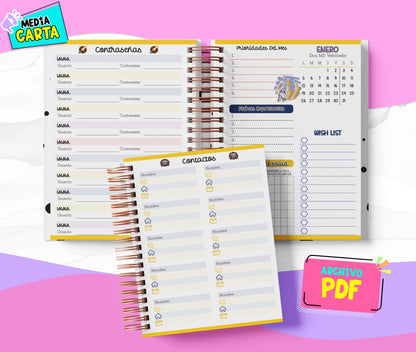 Agenda Diaria 2026 de Starwars (PDF no editable) – Día por Página – Media Carta 14×21.5 cm – Español