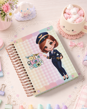 Pack de Portadas Piloto  Sobrecargo  Aeromoza - Sweet Rainbow
