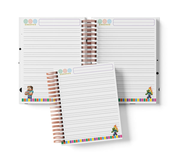 Cuaderno Media Carta - Minecraft