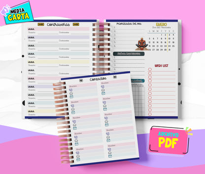 Agenda Diaria 2026 de Spiderman (PDF no editable) – Día por Página – Media Carta 14×21.5 cm – Español