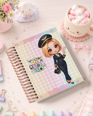Pack de Portadas Piloto  Sobrecargo  Aeromoza - Sweet Rainbow