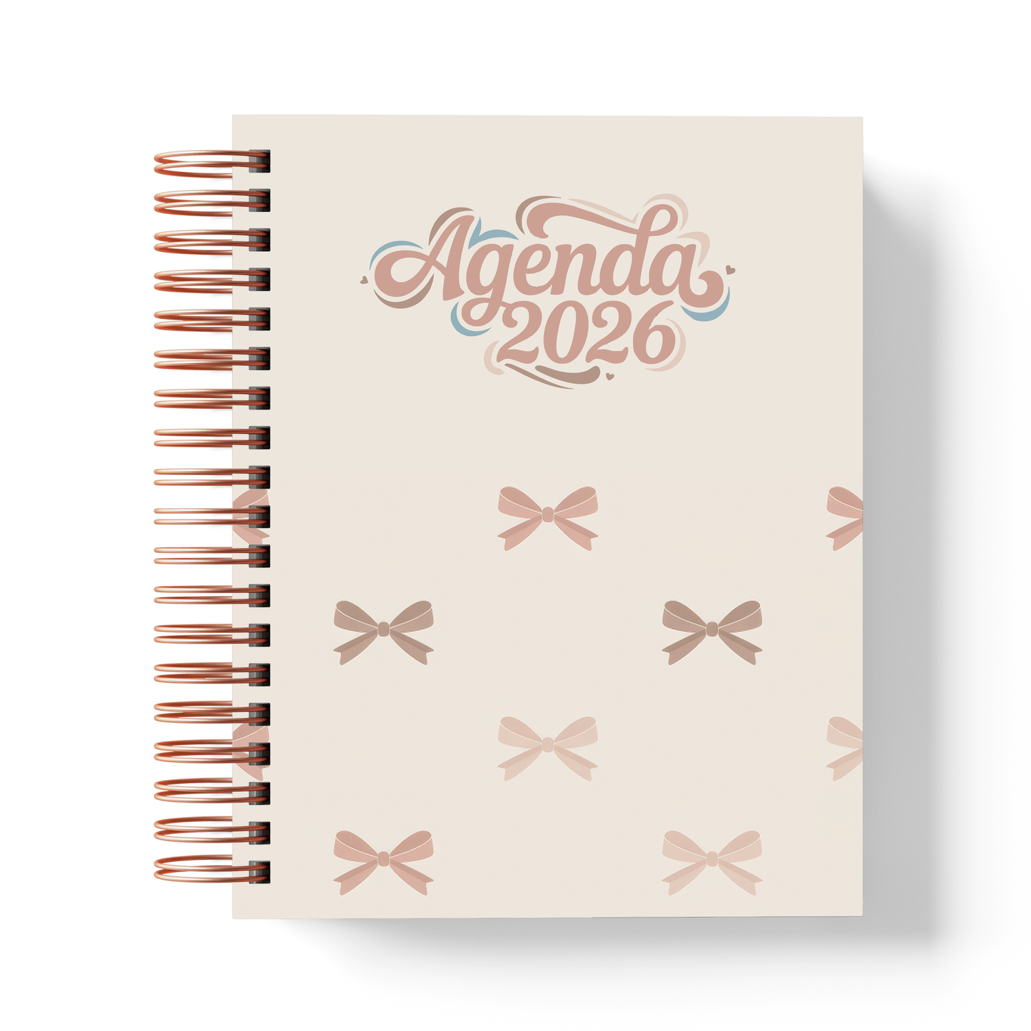 Agenda 2026 Floral sin Horarios – Planificador 2 Días por Página