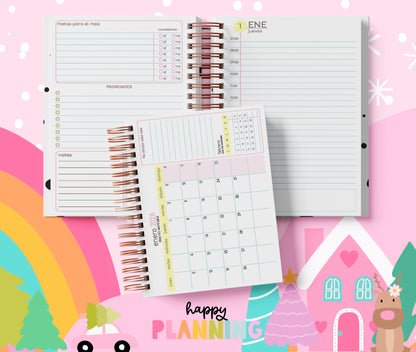 Agenda 2026 con Horario y Fin de Semana en una Página | Planner Diario PDF