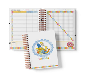 Libreta de Tandas 25 Participantes - Los Simpsons