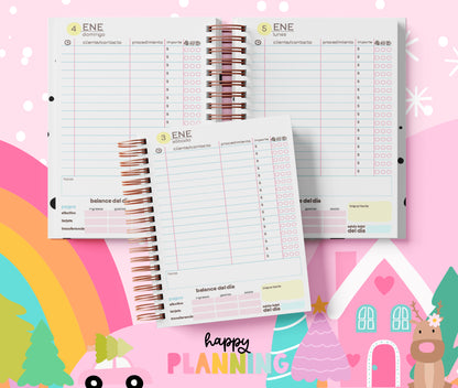 Agenda de Citas 2026 Sin Hora – 1 Día por Página | Imprimible PDF