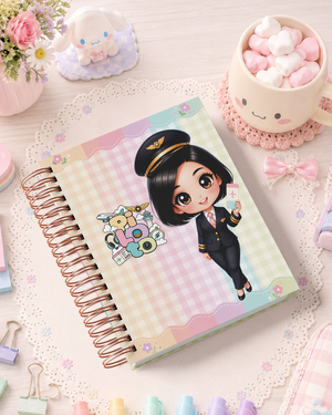 Pack de Portadas Piloto  Sobrecargo  Aeromoza - Sweet Rainbow