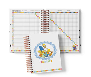 Libreta de Tandas 21 Participantes - Los Simpsons