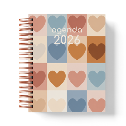 Agenda 2026 Floral sin Horarios – Planificador 2 Días por Página