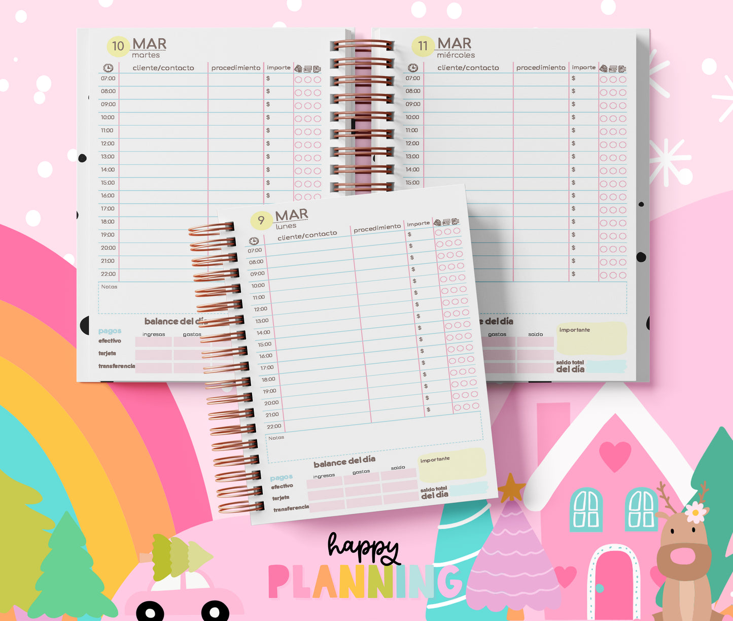 Agenda de Citas 2026 con Horarios – 1 Día por Página | Formato Profesional