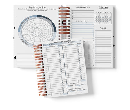 Agenda Semanal Digital 2026–2027 en Español • Formato Vertical • Minimalista Azul • Media Carta 14×21.5 cm / 5.5×8.5 in • PDF 224 páginas