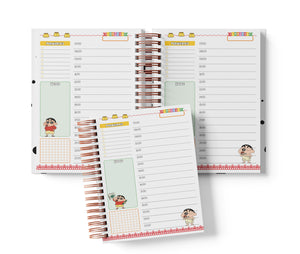 Planner Diario con Horario - Shin-chan