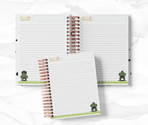 Planner Diario con Horario cada 30 Min - Hulk