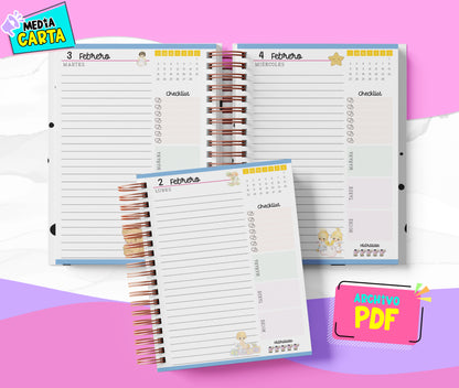 Agenda Diaria 2026 de Precious Moments (PDF no editable) – Día por Página – Media Carta 14×21.5 cm – Español