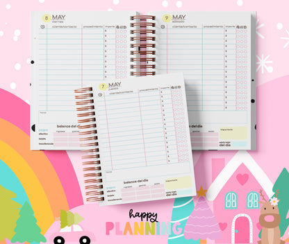 Agenda de Citas 2026 Sin Hora – 1 Día por Página | Imprimible PDF