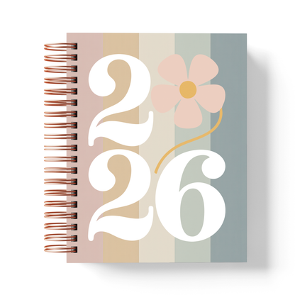 Agenda 2026 con Horario y Fin de Semana en una Página | Planner Diario PDF