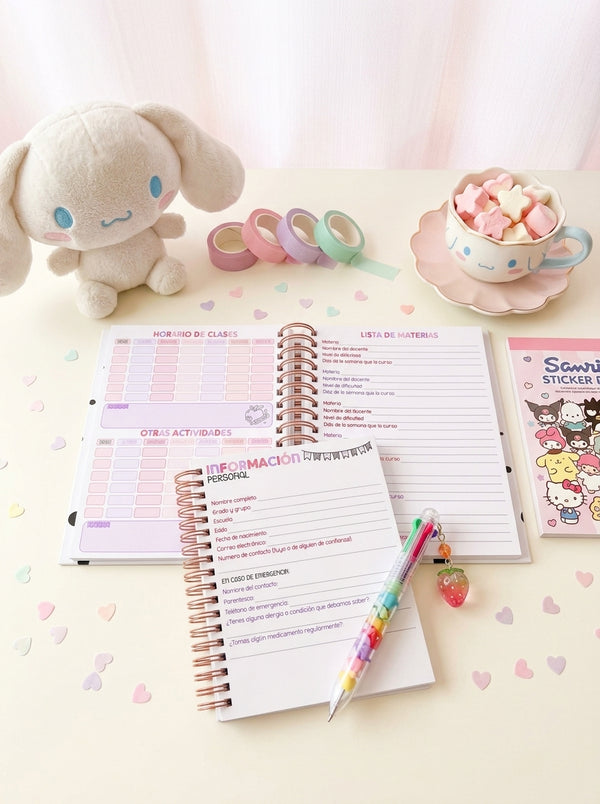 Agenda Estudiantes 2 Días por Página Ciclo 26-27 - Kuromi