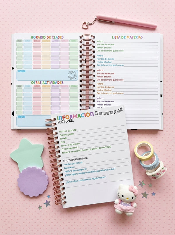 Agenda Estudiantes 2 Días por Página Ciclo 26-27 - Cariñositos
