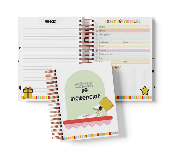 Libreta de Incidencias 100 Folios - Snoopy