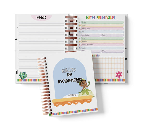 Libreta de Incidencias 100 Folios - Tiana - La Princesa y el Sapo