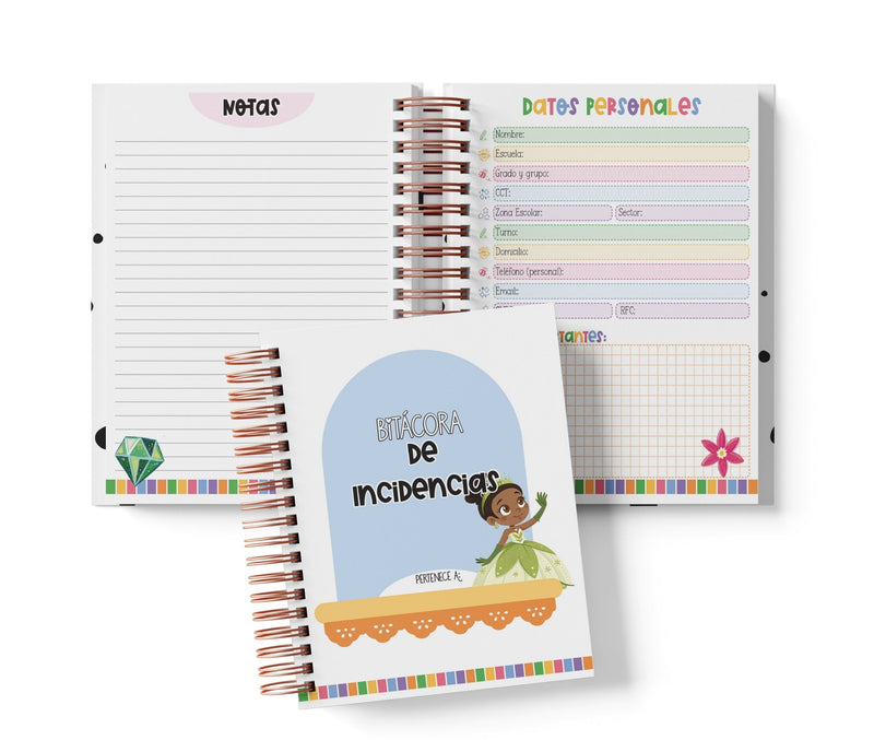 Libreta de Incidencias 100 Folios - Tiana - La Princesa y el Sapo