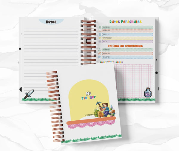 Planner 2 Días por Página - Minecraft