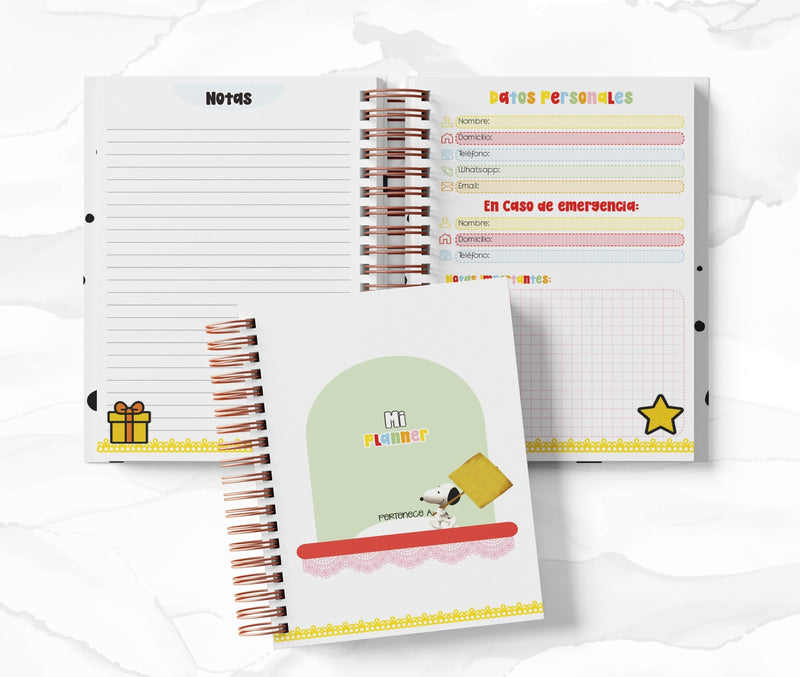 Planner 2 Días por Página - Snoopy