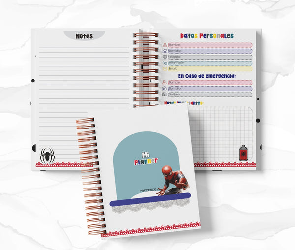 Planner 2 Días por Página - Spider-Man