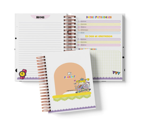 Planner Diario con Horario - Angélica Pickles