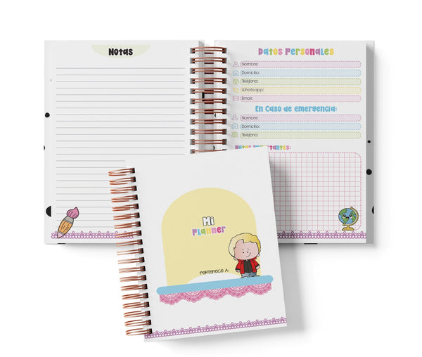 Planner Diario con Horario - Melonheadz