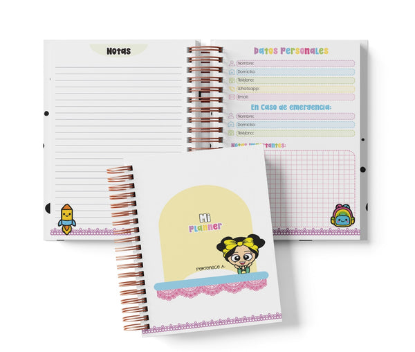 Planner Diario con Horario - Meryta