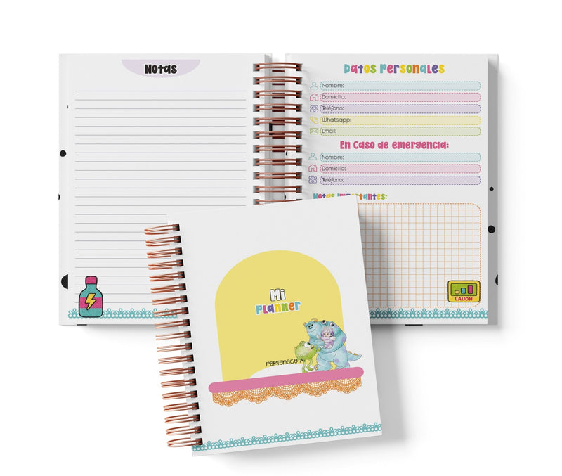 Planner Diario con Horario - Monsters Inc.