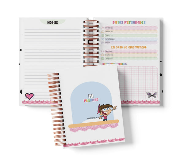 Planner Diario con Horario - Padrinos Mágicos