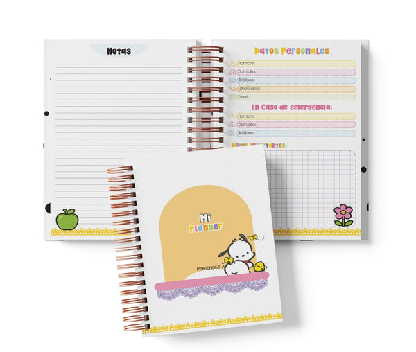 Planner Diario con Horario - Pochacco