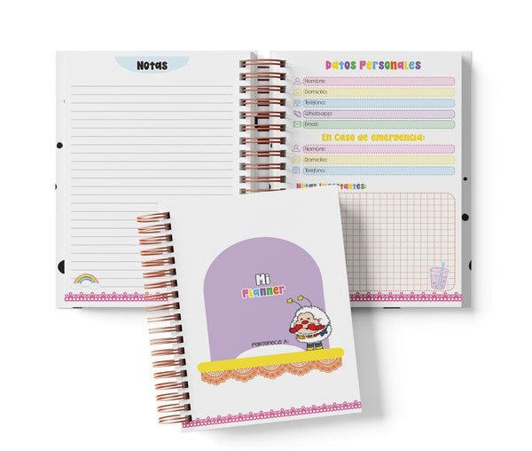 Planner Diario con Horario - Rainbow Brite