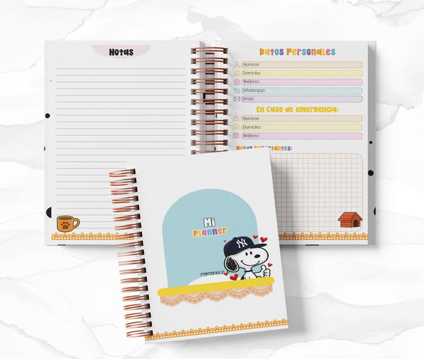 Planner Diario - Peanuts (Snoopy & Charlie Brown)