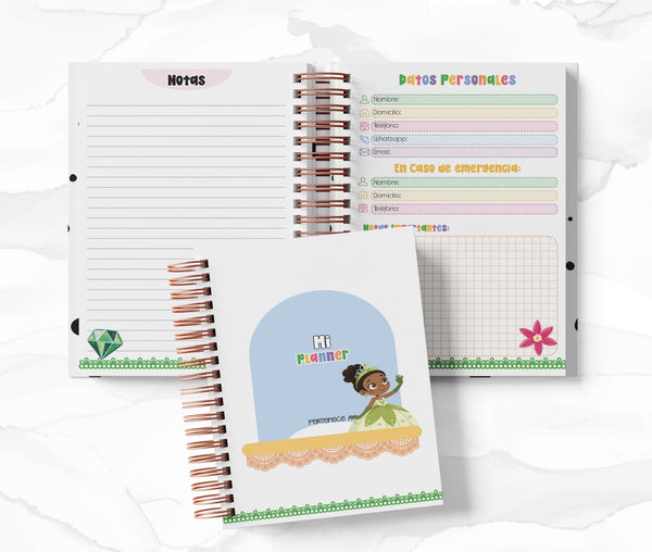 Planner Diario - Tiana - La Princesa y el Sapo