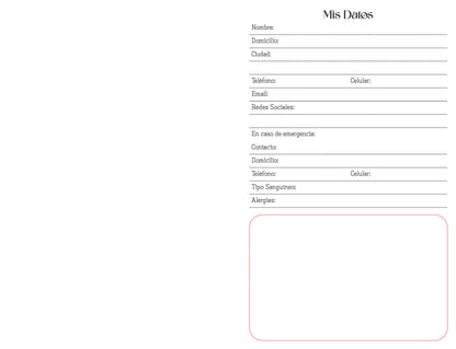 Agenda Semanal Digital 2026–2027 en Español • Formato Vertical • Minimalista Rosa • Media Carta 14×21.5 cm / 5.5×8.5 in • PDF 224 páginas