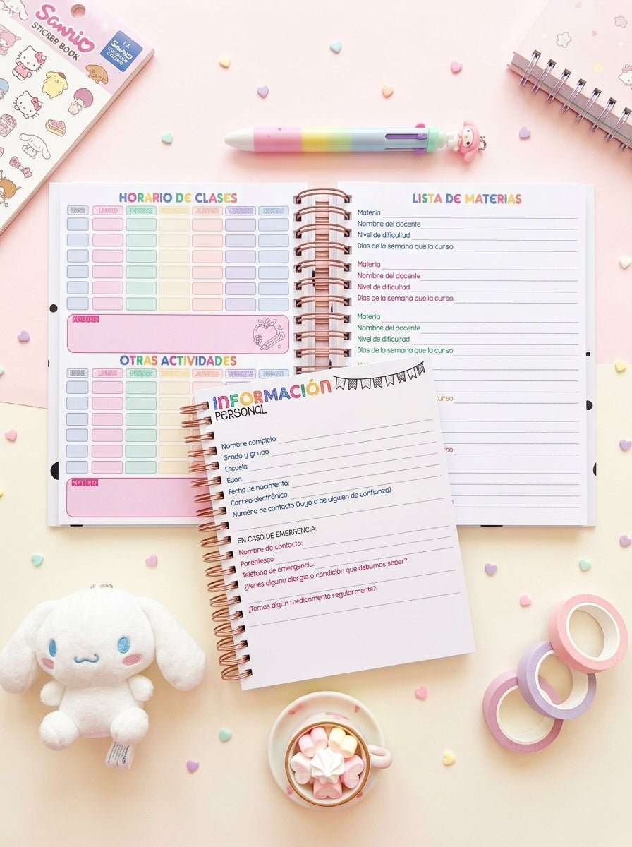 Agenda Estudiantes Semanal Ciclo 26-27 - Celestial Bloom
