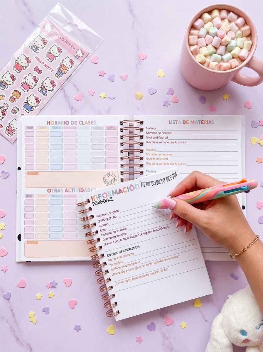 Agenda Estudiantes 2 Días por Página Ciclo 26-27 - Doraemon