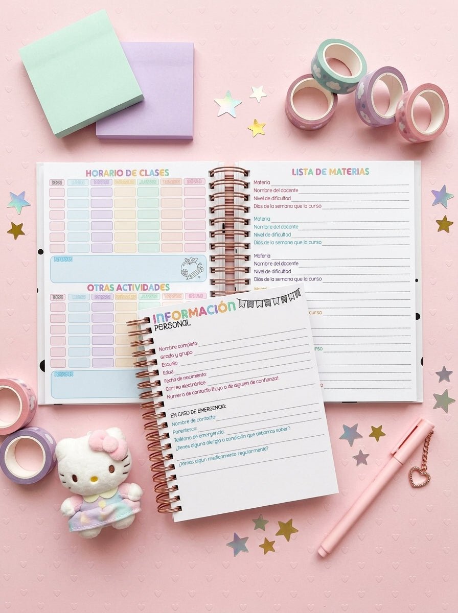 Agenda Estudiantes 2 Días por Página Ciclo 26-27 - Huntrix
