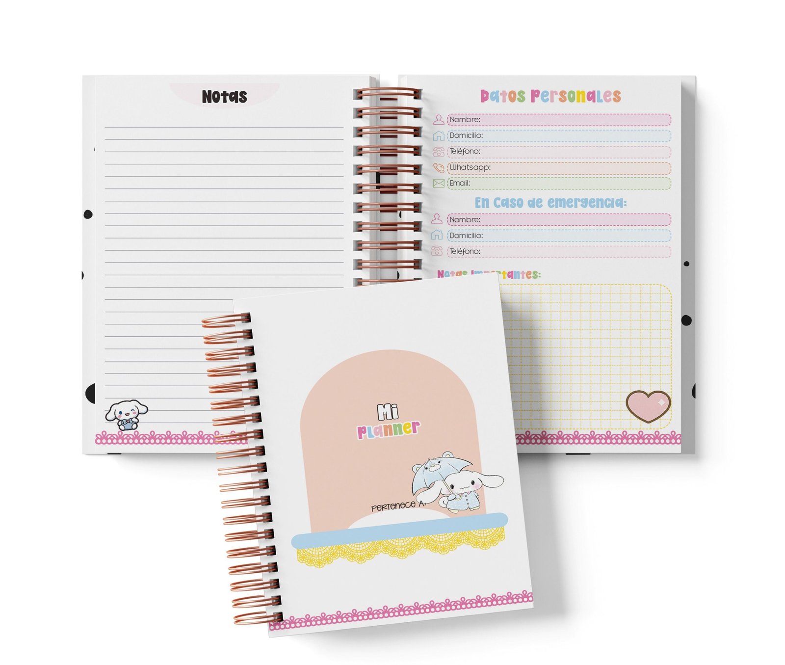 Planner Diario con Horario - Cinnamoroll