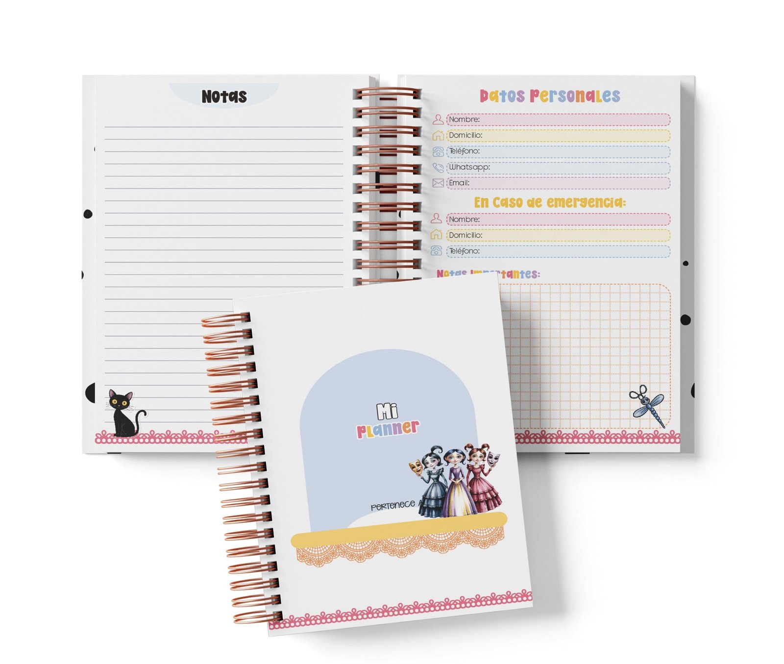 Planner Diario con Horario - Coraline