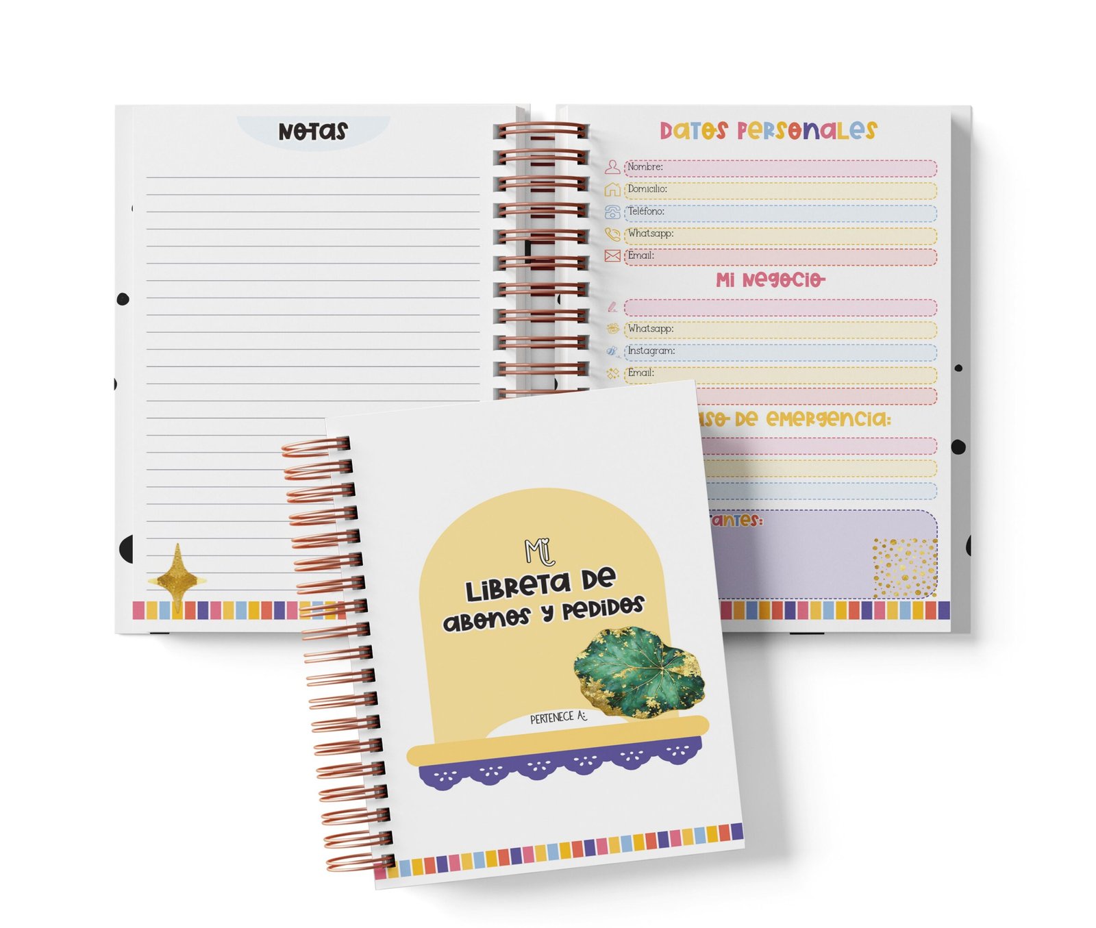 Libreta de Abonos y Pedidos - Celestial Bloom