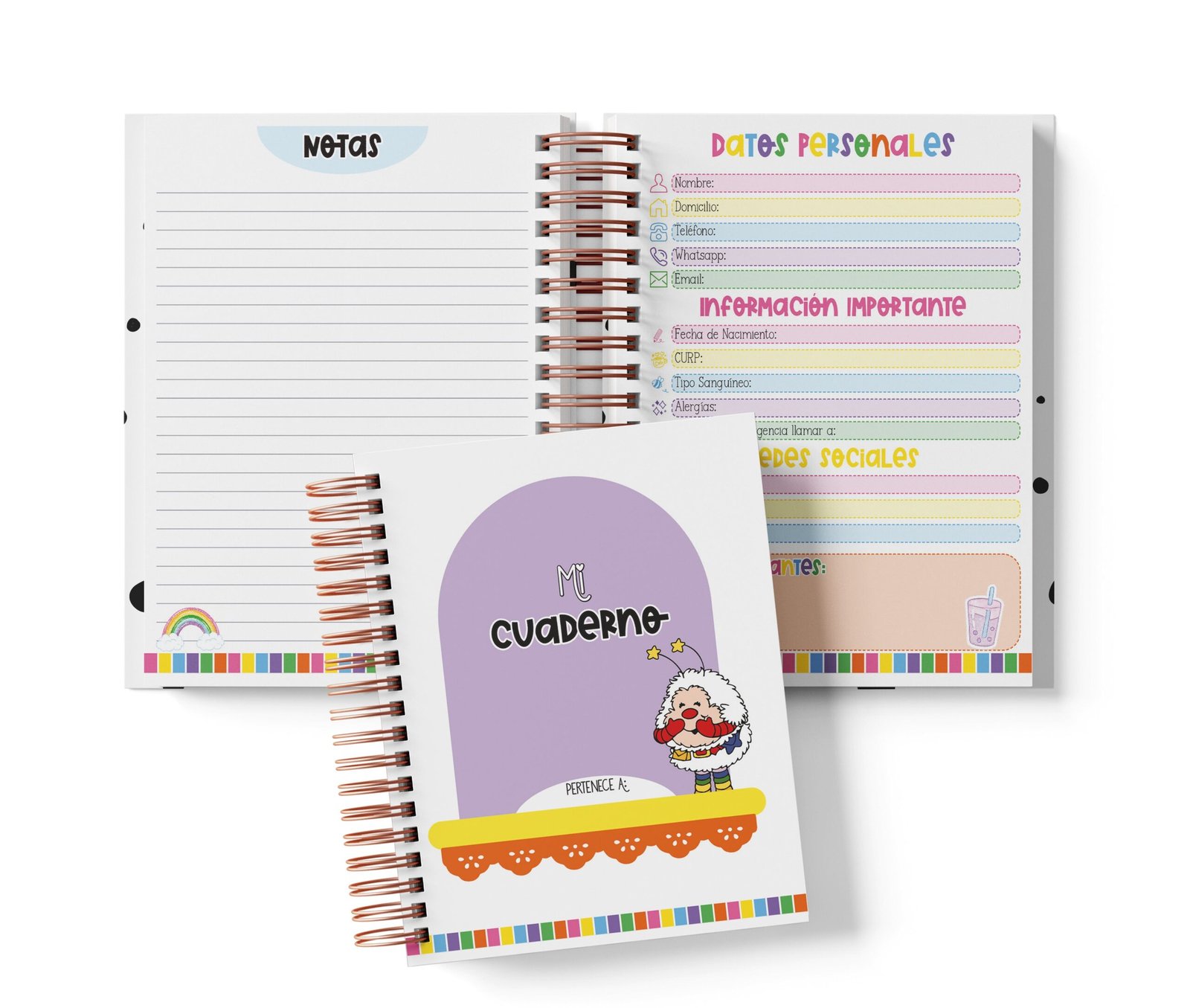 Cuaderno Media Carta - Rainbow Brite