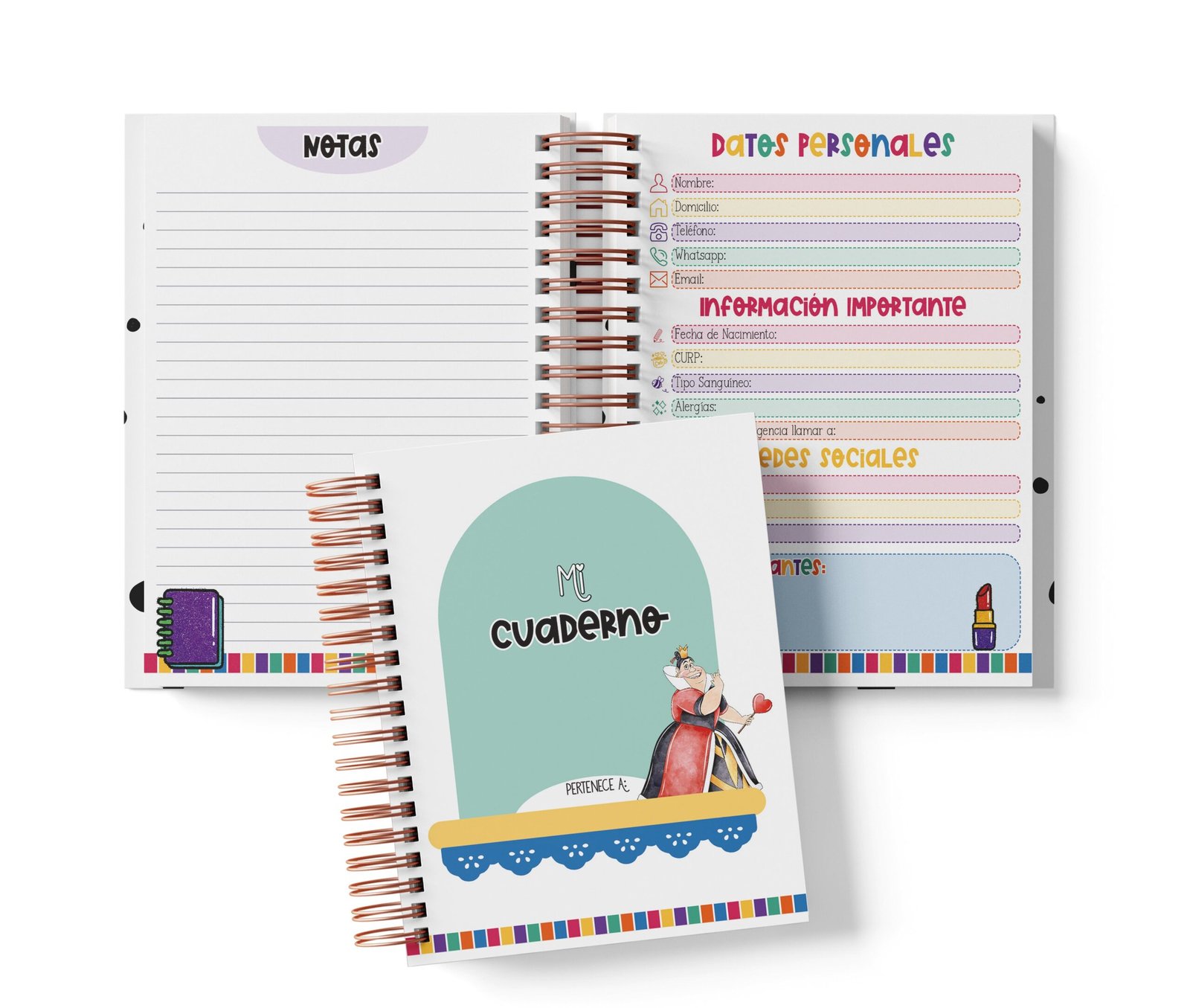 Cuaderno Media Carta - Villanas Disney