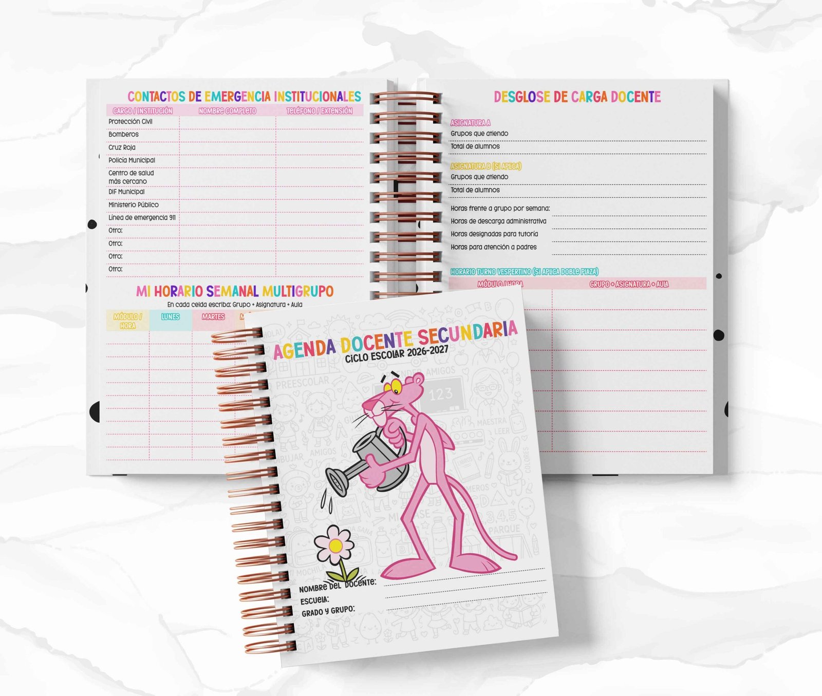 Agenda Secundaria - Pantera Rosa