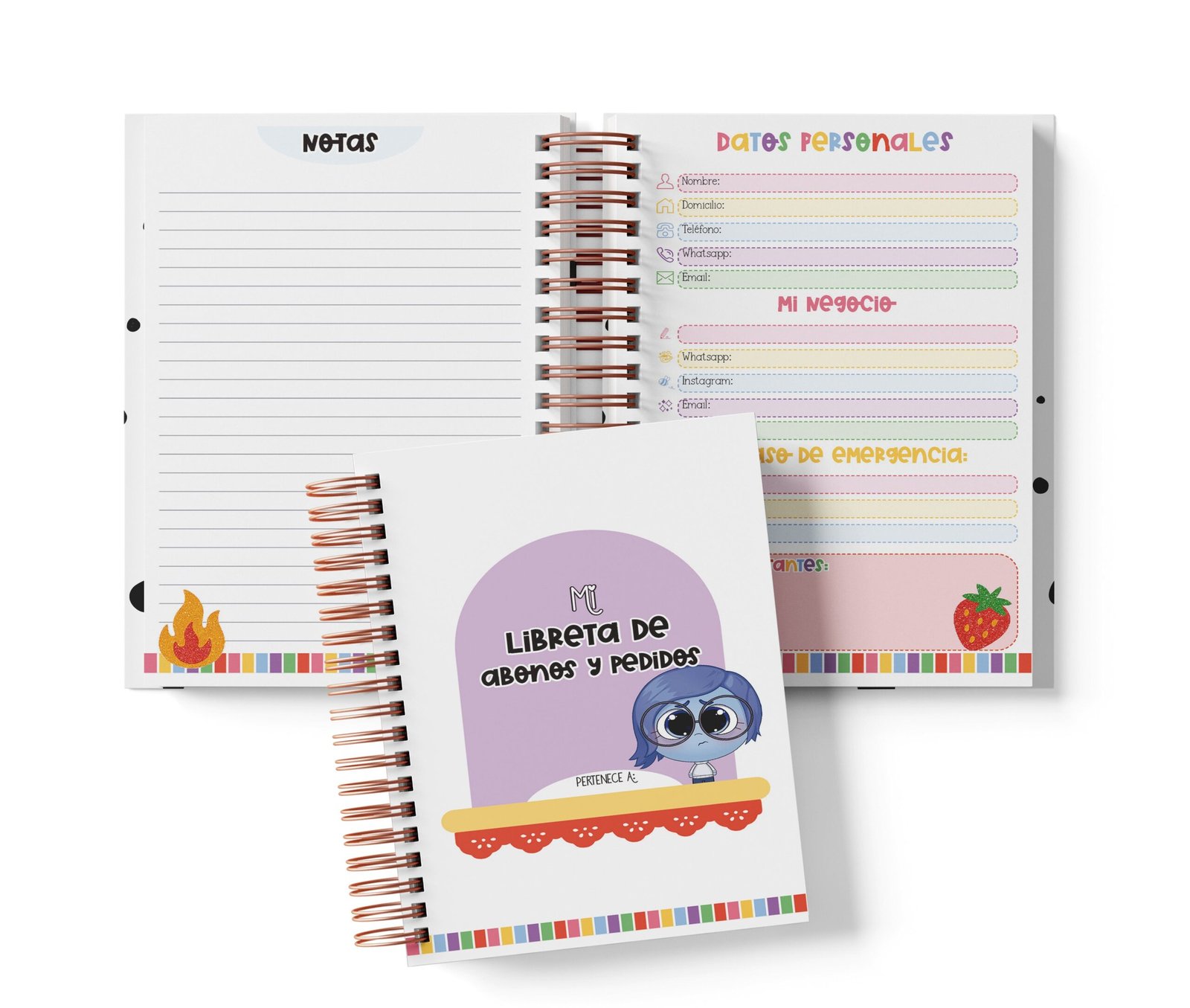 Libreta de Abonos y Pedidos - Intensamente
