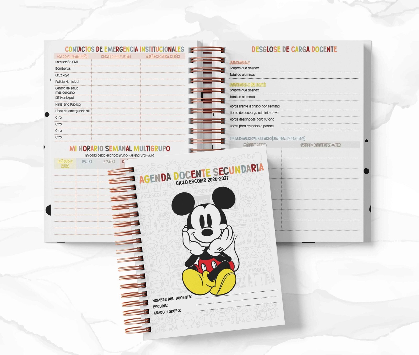 Agenda Secundaria - Mickey Mouse